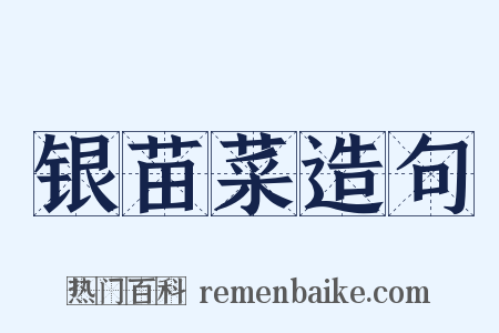 银苗菜造句是什么意思的图片